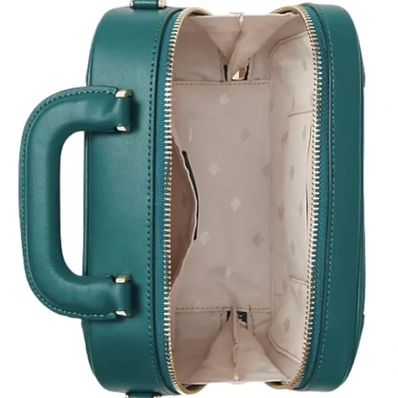 Kate Spade Darcy Monstera Crossbody Traveler Bag NWT $349 Green Leaves - Picture 3 of 5